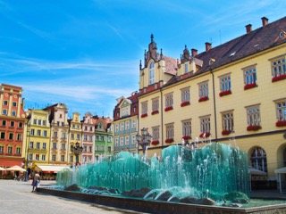 aerial view of wroclaw poland